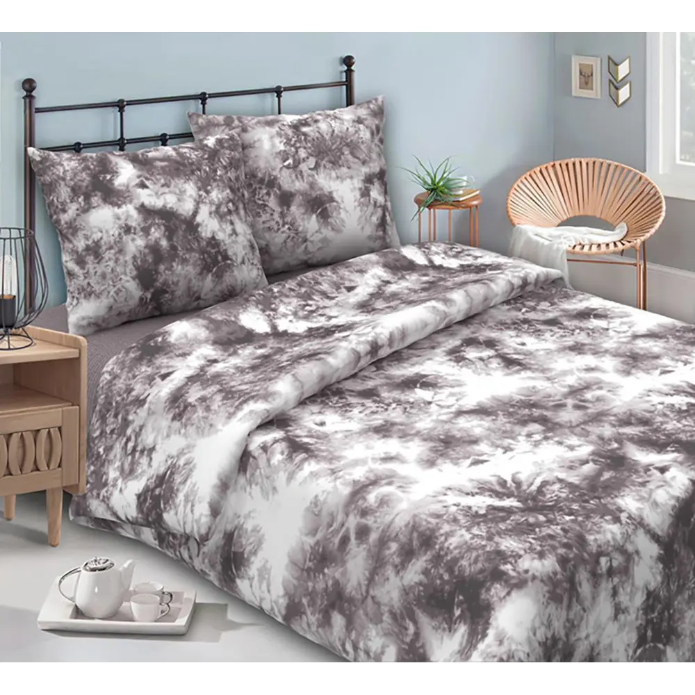 Фото Комплект постельного белья Home Mercury Меланж 20859, евро, бязь, разноцветный