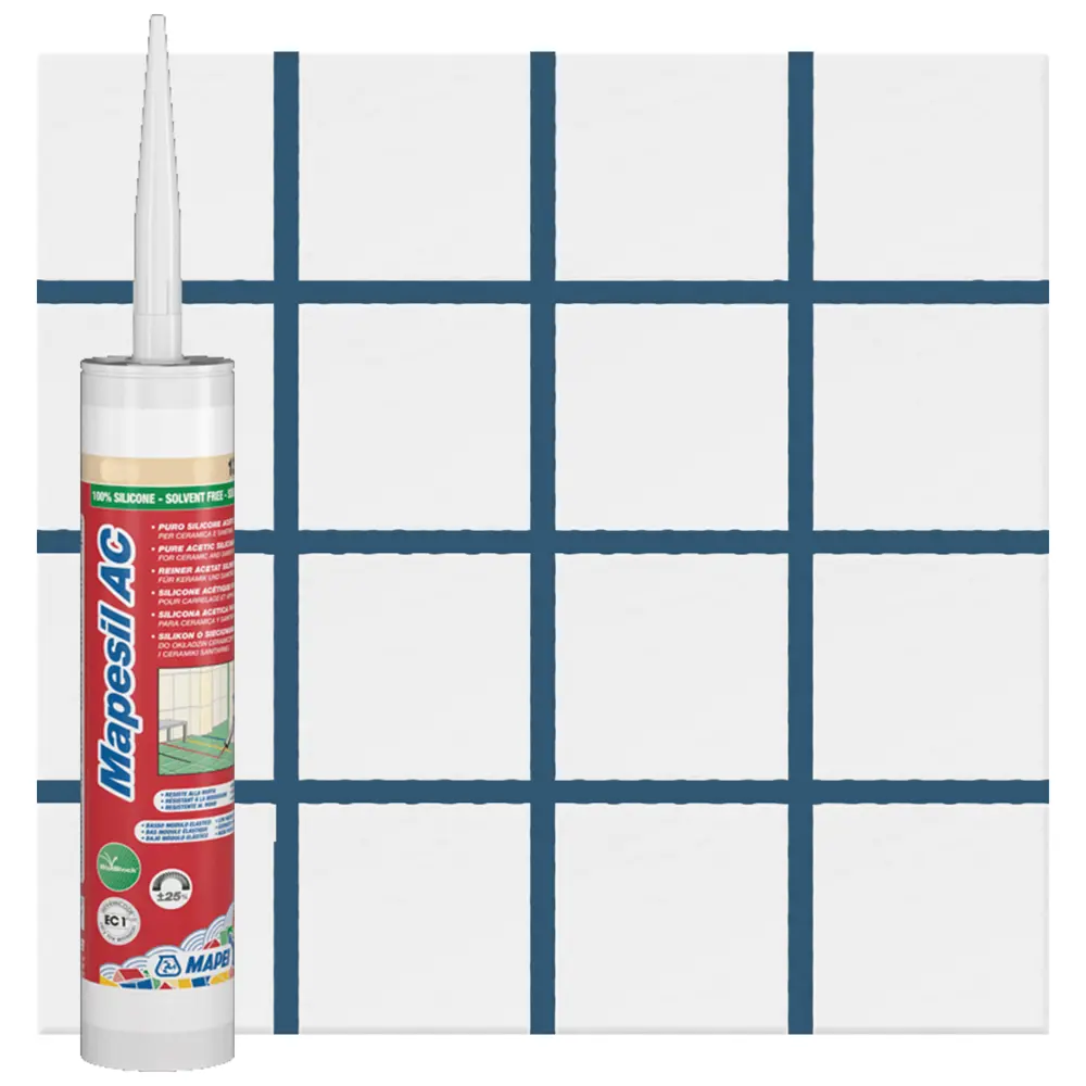 Фото Силиконовый герметик Mapei Mapesil AC 169 Голубая сталь, 310 мл Фото Силиконовый герметик Mapei Mapesil AC 169 Голубая сталь, 310 мл