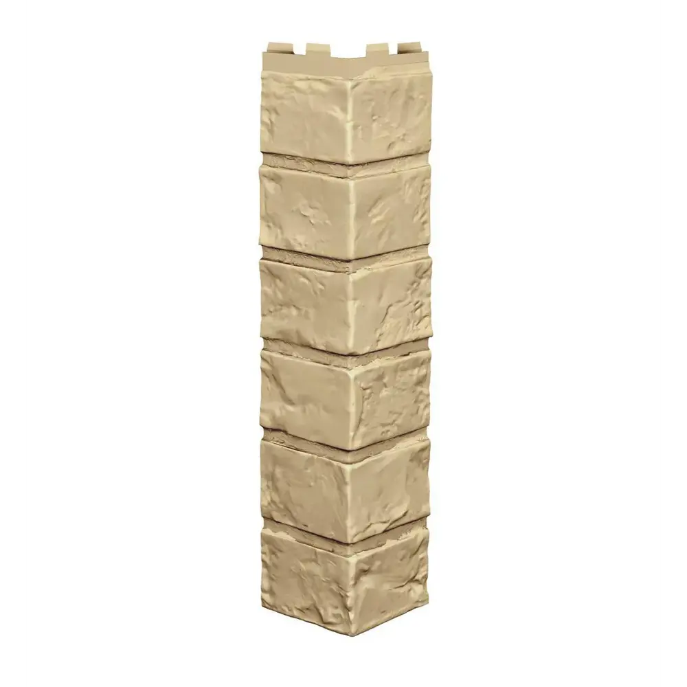 Фото Угол наружный к фасадной панели VOX Brick Sand 92x420x92 песочный Фото Угол наружный к фасадной панели VOX Brick Sand 92x420x92 песочный