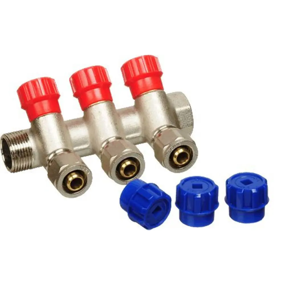 Фото Коллектор Terma 3/4" гайка-штуцер на 3 крана 16 мм конус Фото Коллектор Terma 3/4" гайка-штуцер на 3 крана 16 мм конус