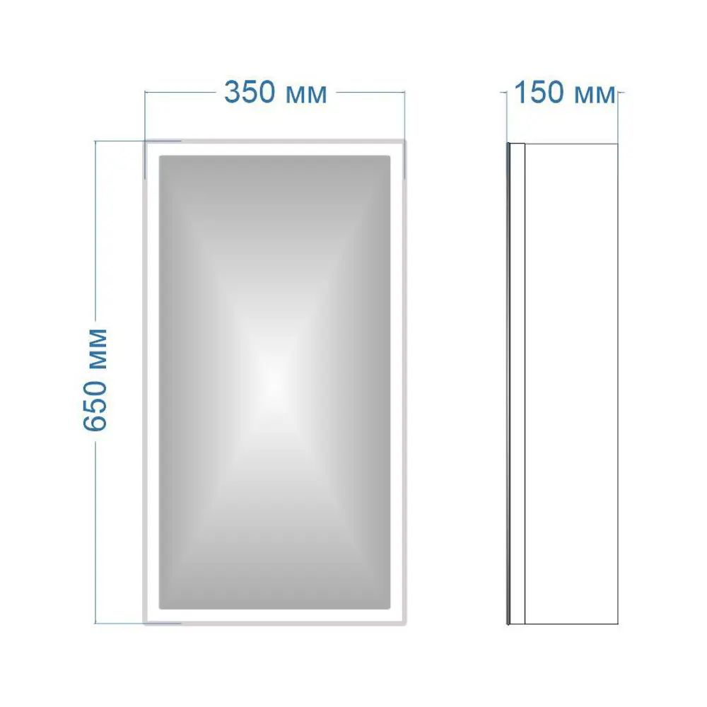 Фото 6 Зеркальный шкаф BAUEDGE Elite 35x65 Black Edition Soft touch LED BR3565R Фото 6 Зеркальный шкаф BAUEDGE Elite 35x65 Black Edition Soft touch LED BR3565R