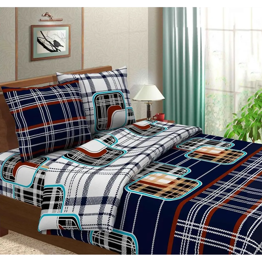 Фото Комплект постельного белья Home Mercury Измерение 21380, двуспальный, бязь, разноцветный