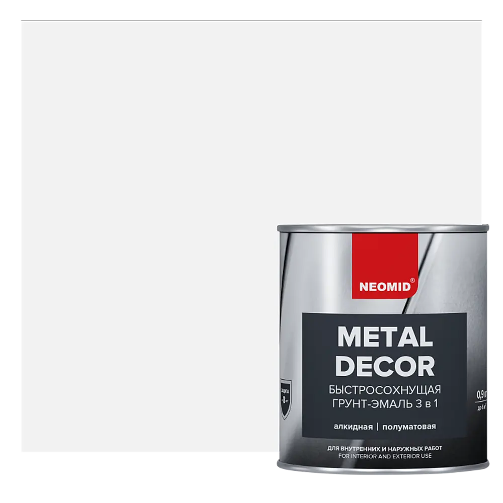 Фото Грунт-эмаль 3в1 по ржавчине NEOMID METAL DECOR быстросохнущая полуматовая 2.7 л белый Фото Грунт-эмаль 3в1 по ржавчине NEOMID METAL DECOR быстросохнущая полуматовая 2.7 л белый