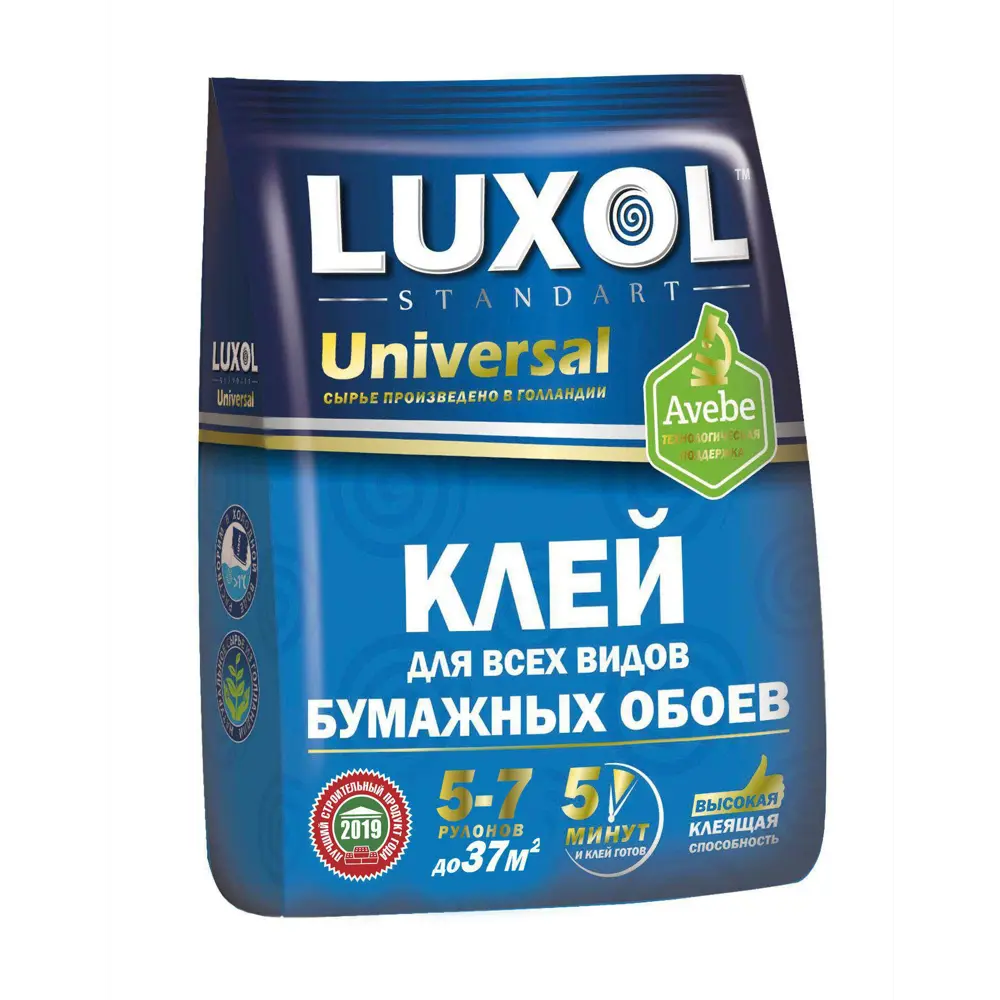 Фото Клей для бумажных обоев Luxol Standart 37 м² Фото Клей для бумажных обоев Luxol Standart 37 м²