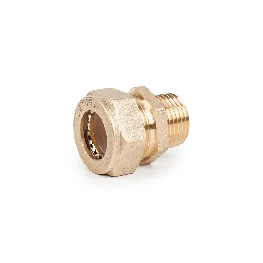 Фото Муфта комбинированная Lavita 1/2"x15 мм НР латунь 084862 Фото Муфта комбинированная Lavita 1/2"x15 мм НР латунь 084862