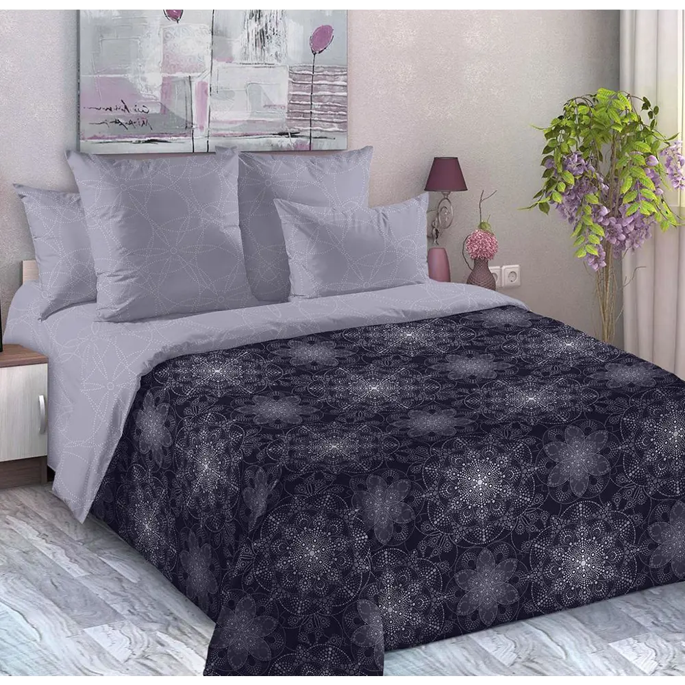 Фото Комплект постельного белья Home Mercury Асцендент 21779, евро, перкаль, разноцветный