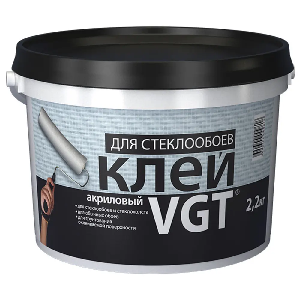 Фото Клей акриловый для стеклообоев VGT 2.2 кг Фото Клей акриловый для стеклообоев VGT 2.2 кг
