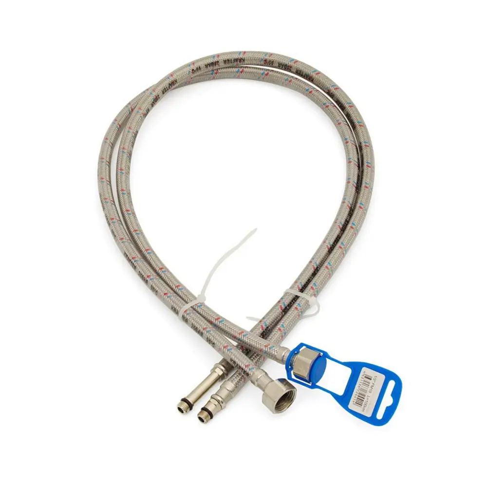 Фото Подводка гибкая для смесителей Krafter KRLux907 120 см 1/2"х М10 пара