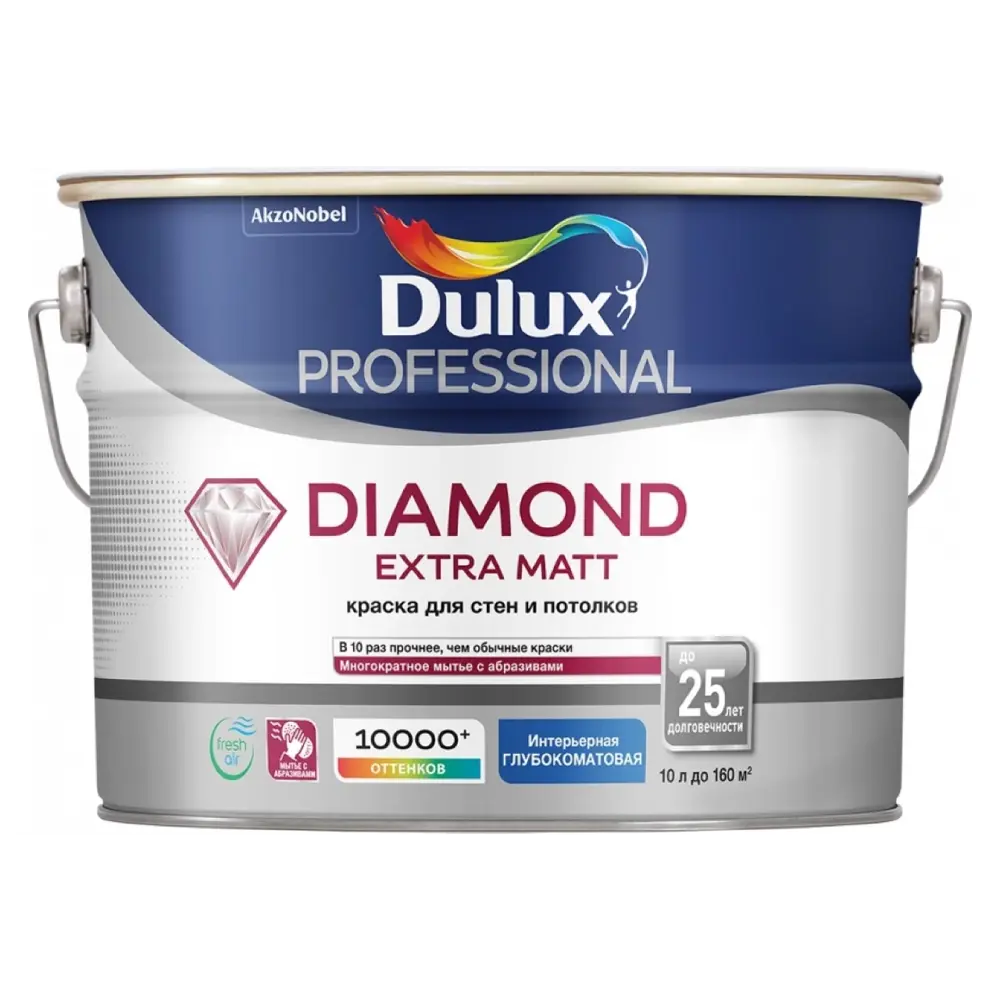 Фото Краска для стен и потолков DULUX 5273946/5717199 цвет белый 9 л Фото Краска для стен и потолков DULUX 5273946/5717199 цвет белый 9 л