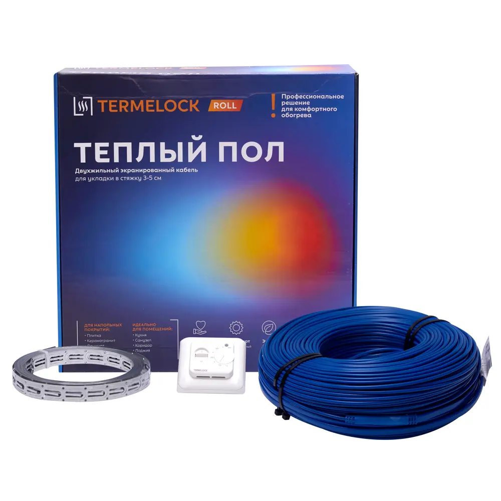 Фото Нагревательный кабель для теплого пола Termelock 12.5 м² 1500 Вт с механическим терморегулятором Фото Нагревательный кабель для теплого пола Termelock 12.5 м² 1500 Вт с механическим терморегулятором