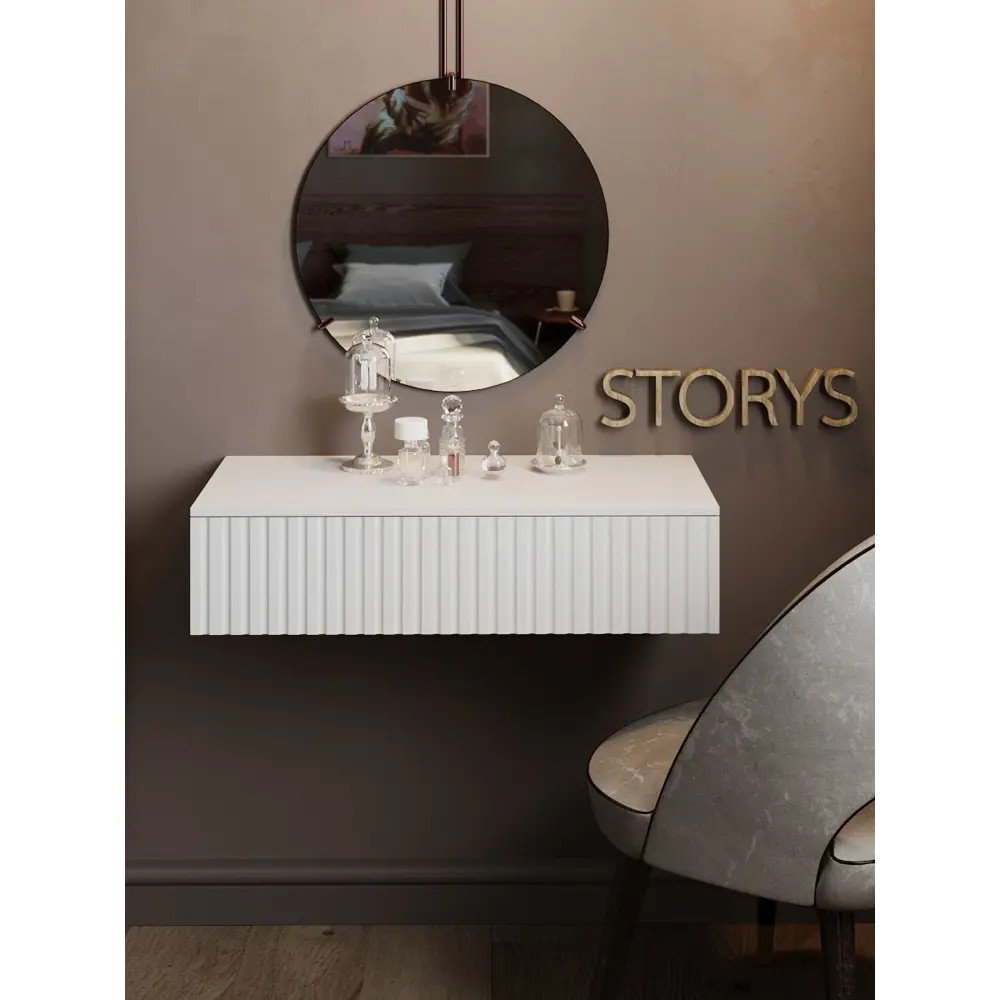 Фото 6 Тумба под телевизор Storys Сити 75x18x34 см ЛДСП цвет белый Фото 6 Тумба под телевизор Storys Сити 75x18x34 см ЛДСП цвет белый