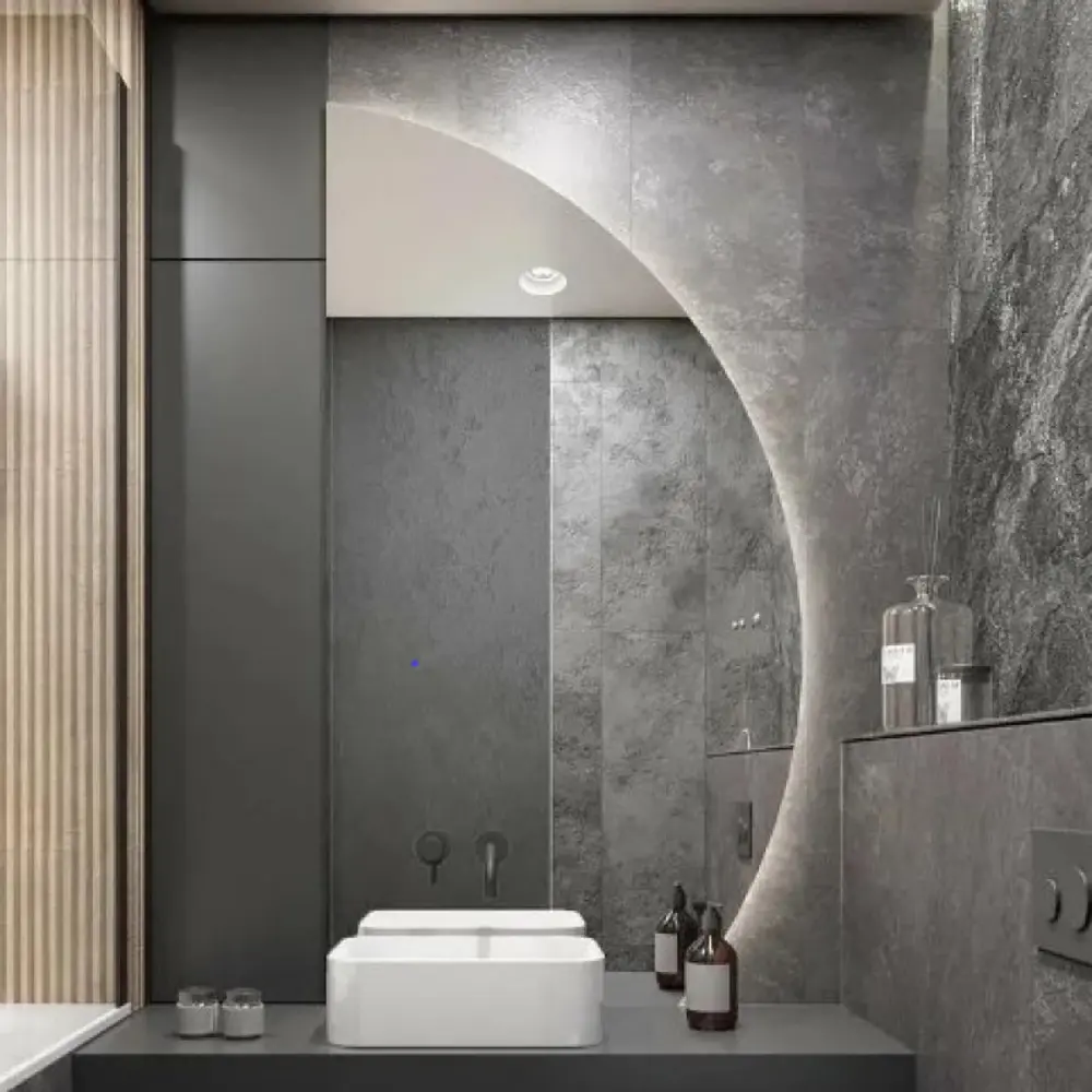 Фото Зеркало для ванной Auramira s110601Lam с подсветкой 60x110см Фото Зеркало для ванной Auramira s110601Lam с подсветкой 60x110см