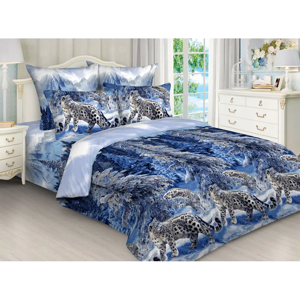 Фото Комплект постельного белья Home Mercury Барсы 23939, евро, бязь, разноцветный Фото Комплект постельного белья Home Mercury Барсы 23939, евро, бязь, разноцветный