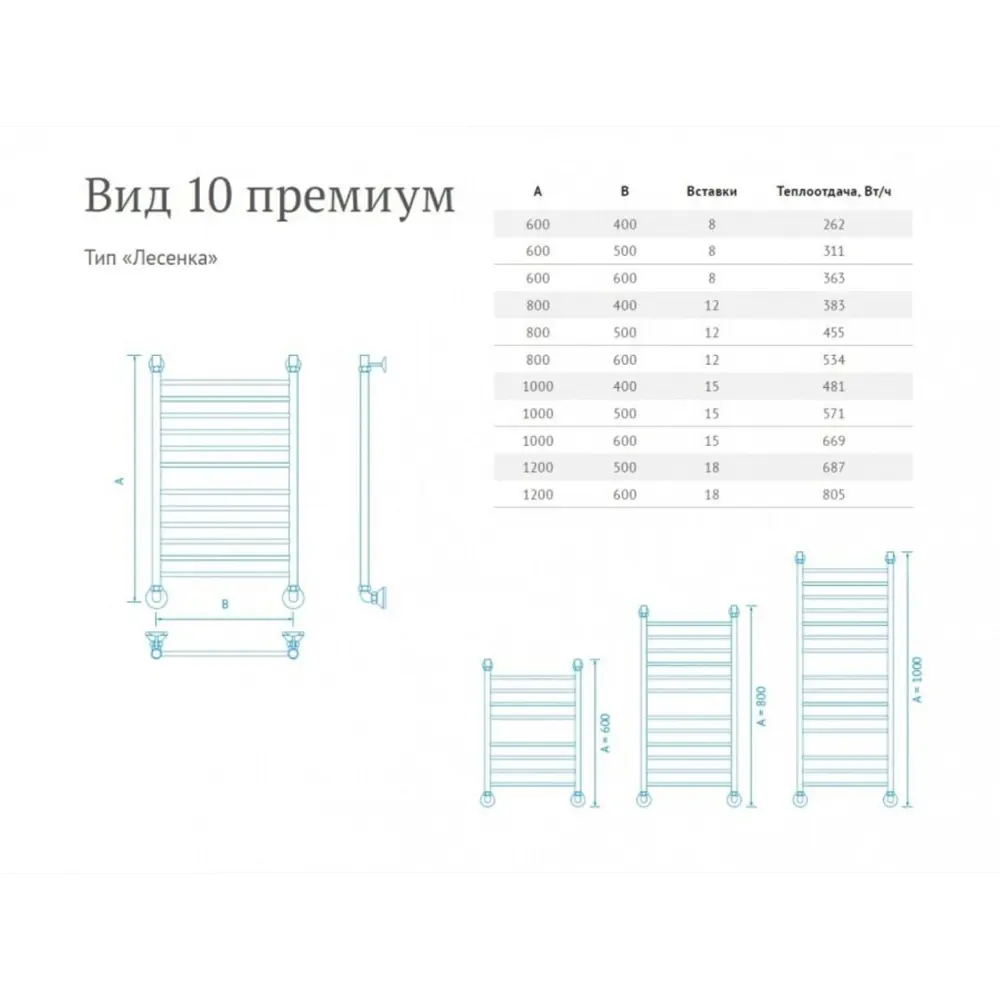 Фото 2 Полотенцесушитель водяной Маргроид Вид 10 Премиум 50x80 см 1/2" нержавеющая сталь Фото 2 Полотенцесушитель водяной Маргроид Вид 10 Премиум 50x80 см 1/2" нержавеющая сталь