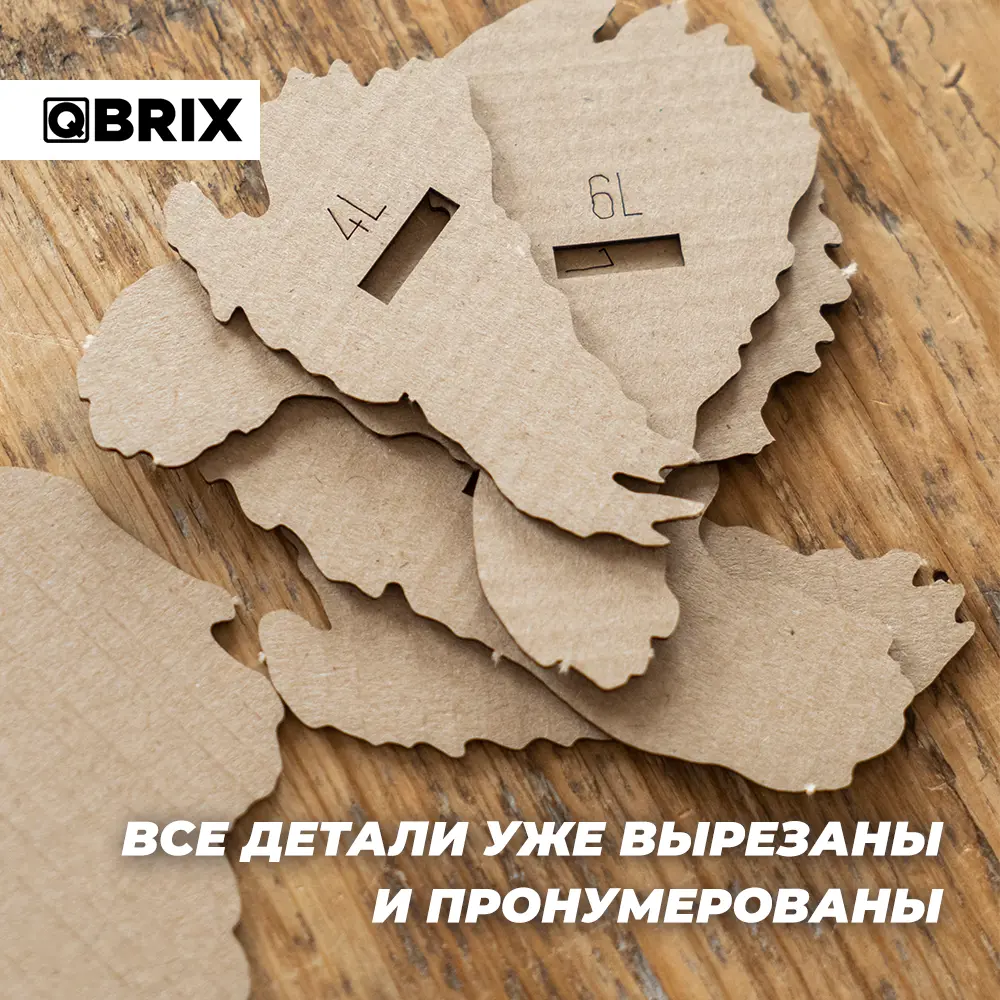 Фото 5 Картонный 3D конструктор Qbrix Эйнштейн 20.4x12.2 см Фото 5 Картонный 3D конструктор Qbrix Эйнштейн 20.4x12.2 см