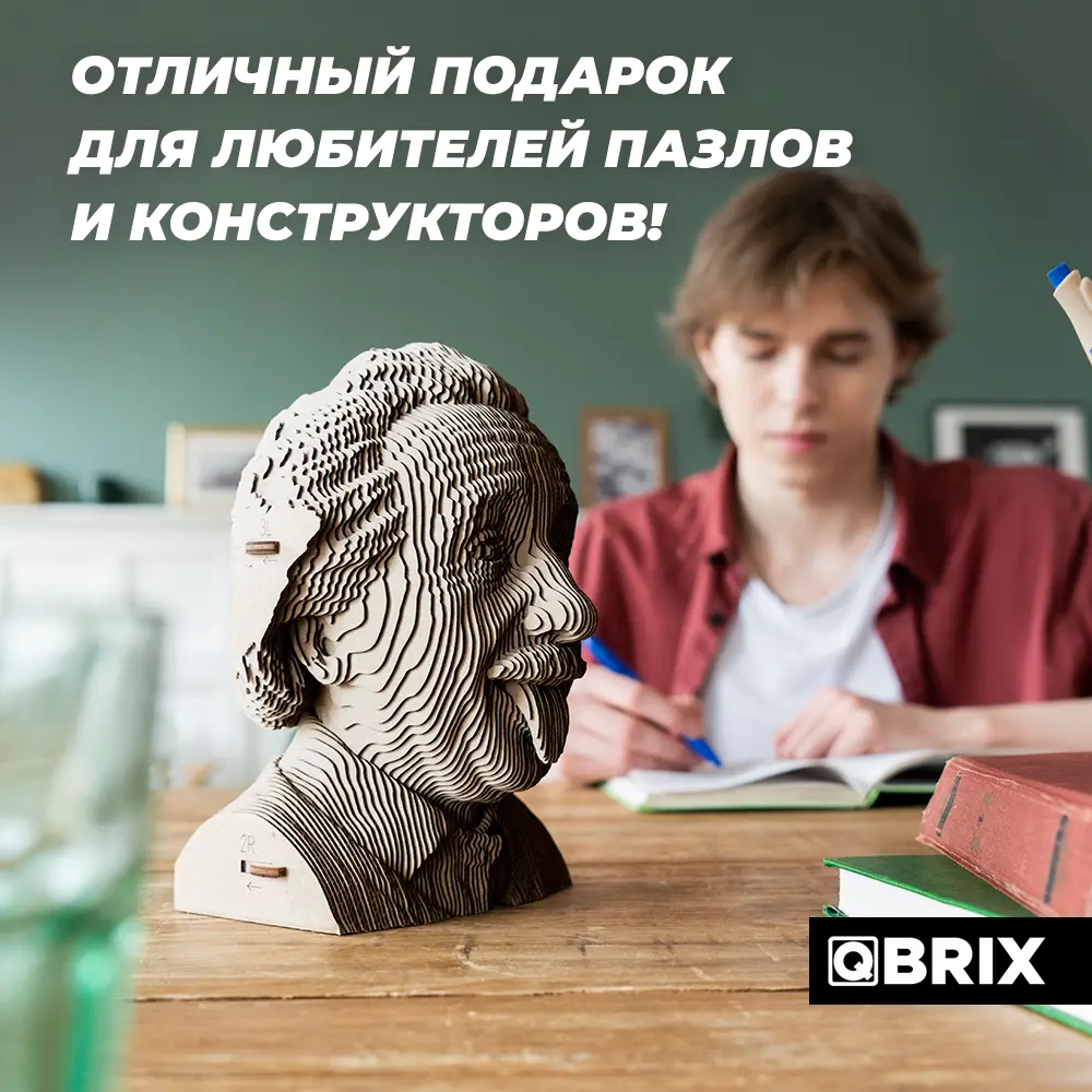Фото 8 Картонный 3D конструктор Qbrix Эйнштейн 20.4x12.2 см Фото 8 Картонный 3D конструктор Qbrix Эйнштейн 20.4x12.2 см