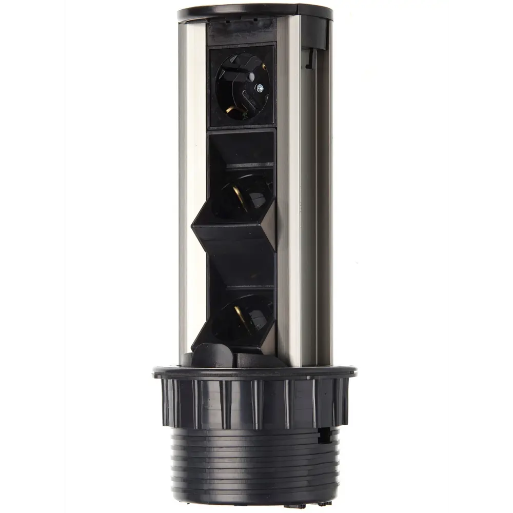 Фото 3 Розетка выдвижная двойная встраиваемая Navako Solo 12003 вертикальная 2 USB цвет серый Фото 3 Розетка выдвижная двойная встраиваемая Navako Solo 12003 вертикальная 2 USB цвет серый