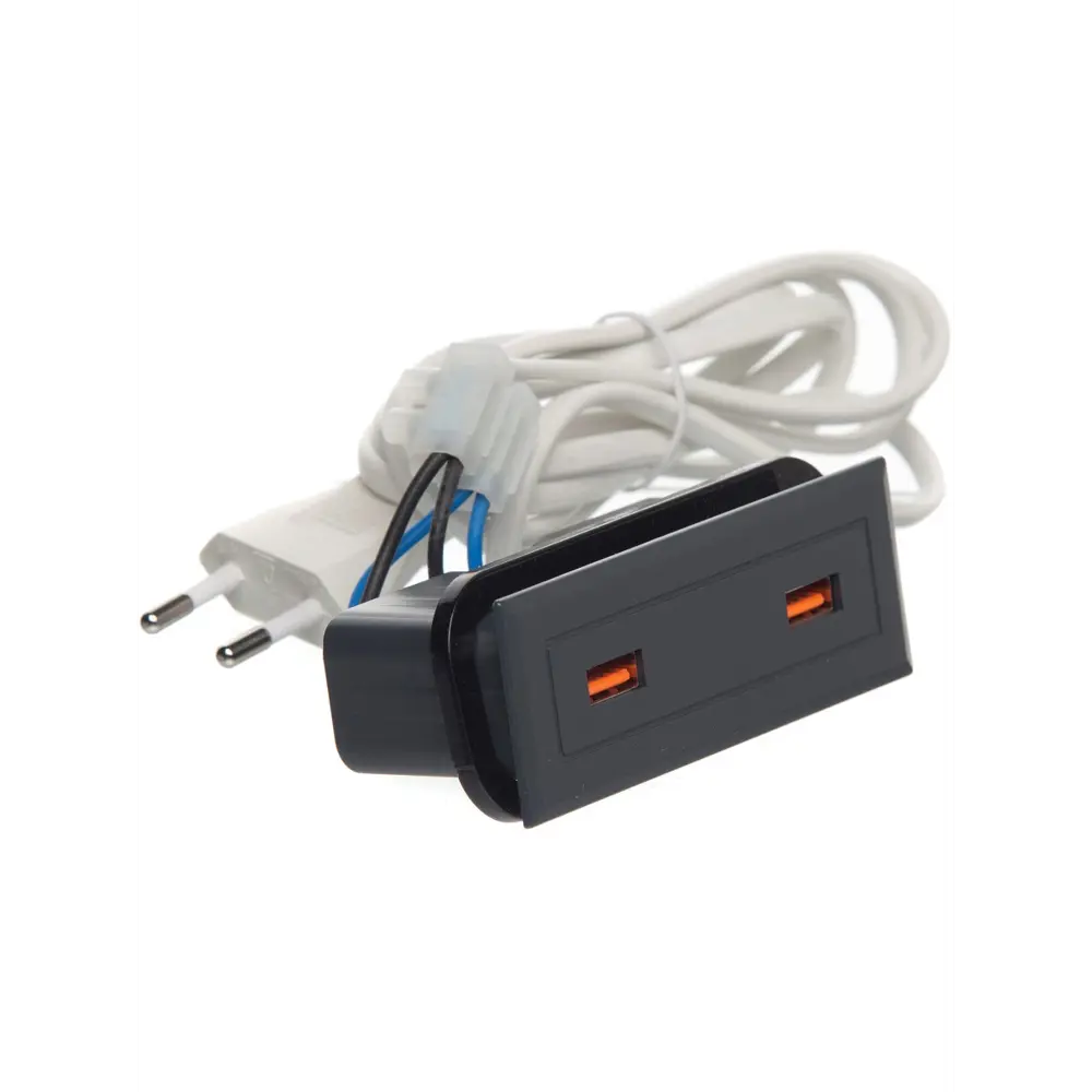 Фото 2 Розетка выдвижная встраиваемая Navako Stripe 12021 горизонтальная 2 USB цвет антрацит Фото 2 Розетка выдвижная встраиваемая Navako Stripe 12021 горизонтальная 2 USB цвет антрацит