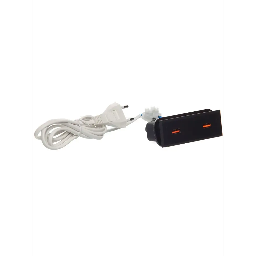 Фото 2 Розетка выдвижная встраиваемая Navako Stripe 12020 горизонтальная 2 USB цвет черный Фото 2 Розетка выдвижная встраиваемая Navako Stripe 12020 горизонтальная 2 USB цвет черный