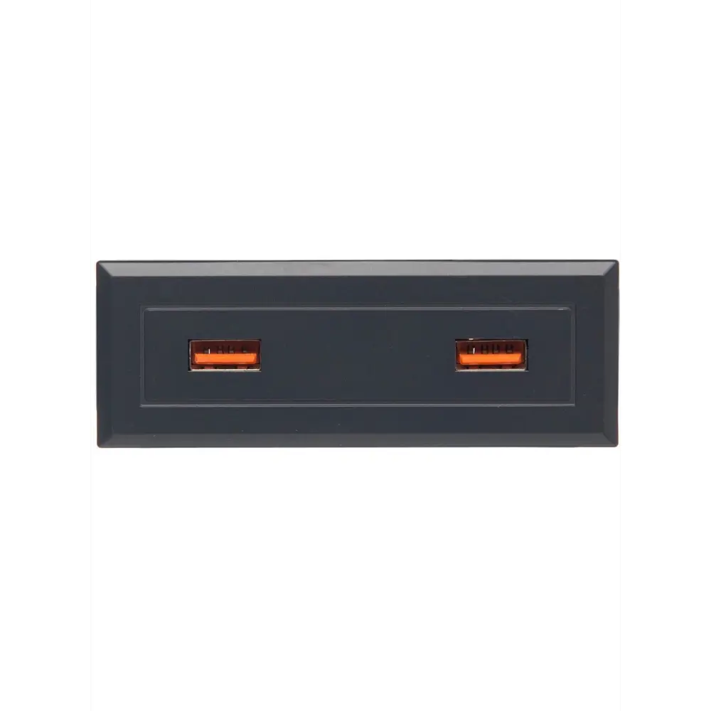 Фото Розетка выдвижная встраиваемая Navako Stripe 12021 горизонтальная 2 USB цвет антрацит Фото Розетка выдвижная встраиваемая Navako Stripe 12021 горизонтальная 2 USB цвет антрацит