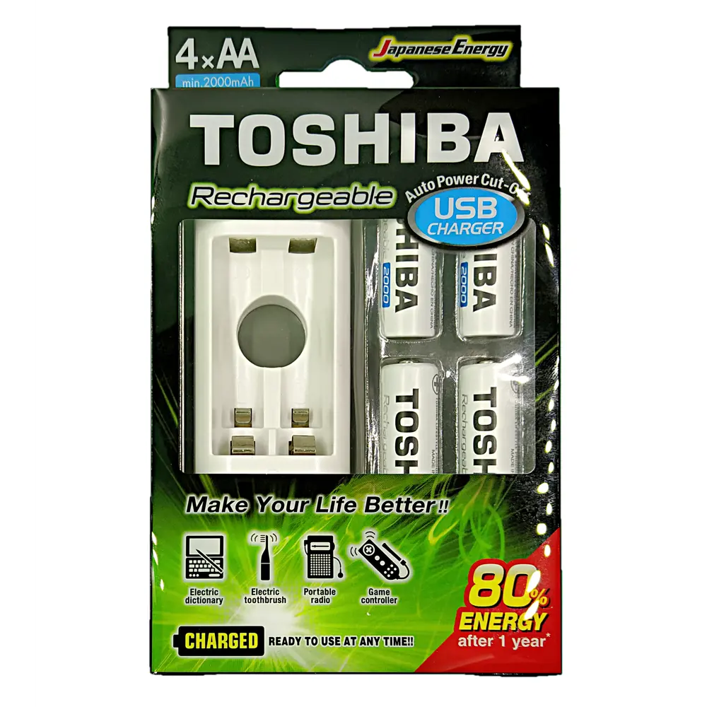 Фото Батарейка Toshiba АА с зарядным устройством 4 шт. Фото Батарейка Toshiba АА с зарядным устройством 4 шт.