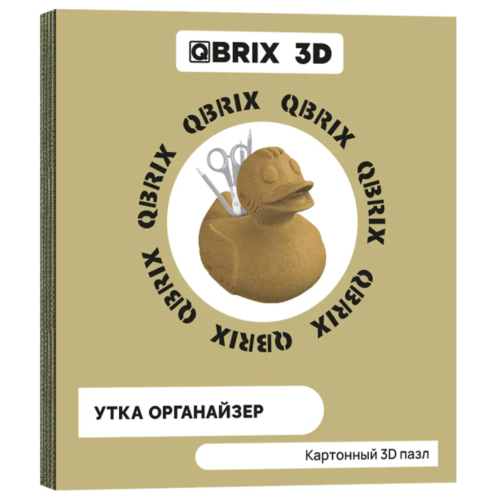 Фото Картонный 3D конструктор Qbrix Утка органайзер (3D-пазл из картона) Фото Картонный 3D конструктор Qbrix Утка органайзер (3D-пазл из картона)