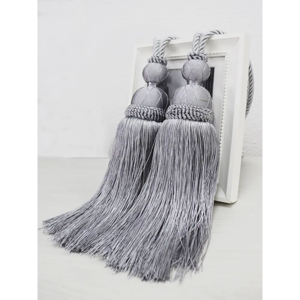 Фото Кисти/подхват для штор Ajur HK K14-62 30 см 2 шт. Серый Фото Кисти/подхват для штор Ajur HK K14-62 30 см 2 шт. Серый