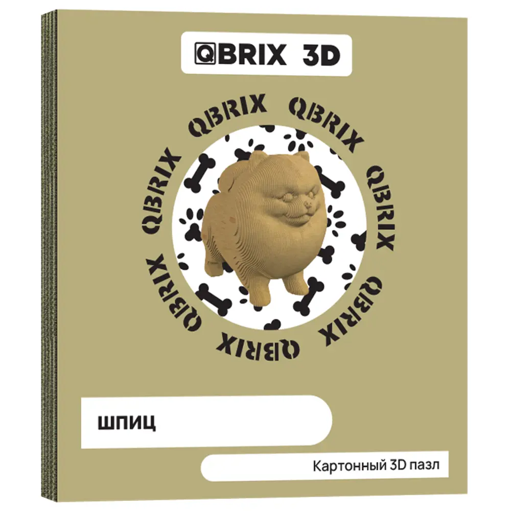 Фото Картонный 3D конструктор QBRIX Шпиц (3D-пазл из картона) Фото Картонный 3D конструктор QBRIX Шпиц (3D-пазл из картона)