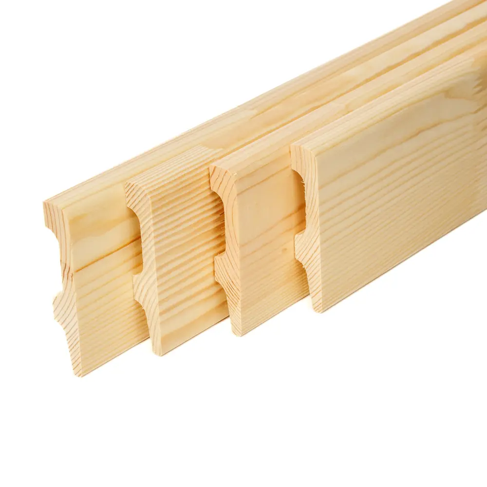 Фото Плинтус напольный деревянный Евро Timber&Style 18x100x2200мм сосна Экстра 4шт Фото Плинтус напольный деревянный Евро Timber&Style 18x100x2200мм сосна Экстра 4шт