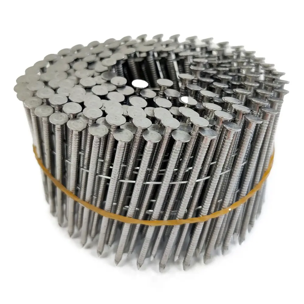 Фото Барабанные гвозди H&H 2.5x60 Ring RST A2 ершёные Нержавеющая сталь 2500 шт Фото Барабанные гвозди H&H 2.5x60 Ring RST A2 ершёные Нержавеющая сталь 2500 шт
