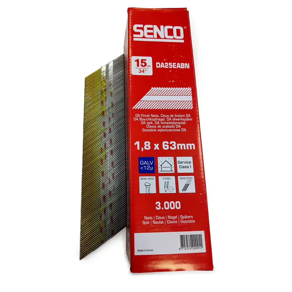 Фото Финишные гвозди Senco DA 1.8x63 Гальваника 3000 шт Фото Финишные гвозди Senco DA 1.8x63 Гальваника 3000 шт
