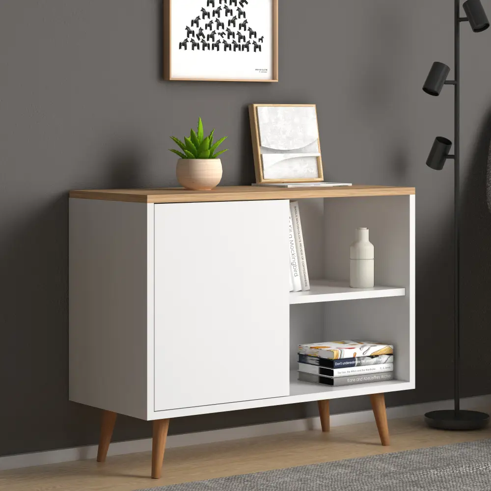 Фото 3 Тумба консоль Ismat Decor F75 Luce 80x66x35 дерево цвет белый Фото 3 Тумба консоль Ismat Decor F75 Luce 80x66x35 дерево цвет белый
