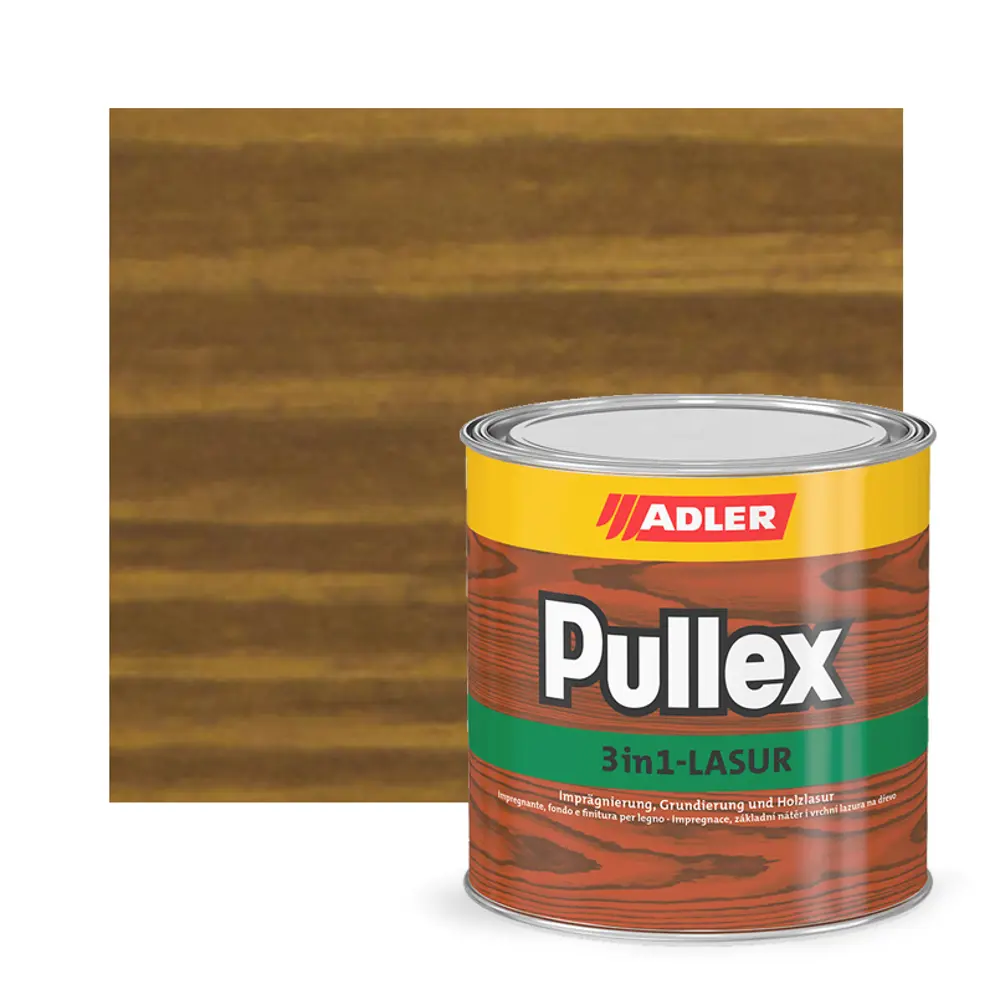 Фото 2 Лазурь для дерева ADLER Pullex 3in1 lasur цвет орех 4.5 л Фото 2 Лазурь для дерева ADLER Pullex 3in1 lasur цвет орех 4.5 л