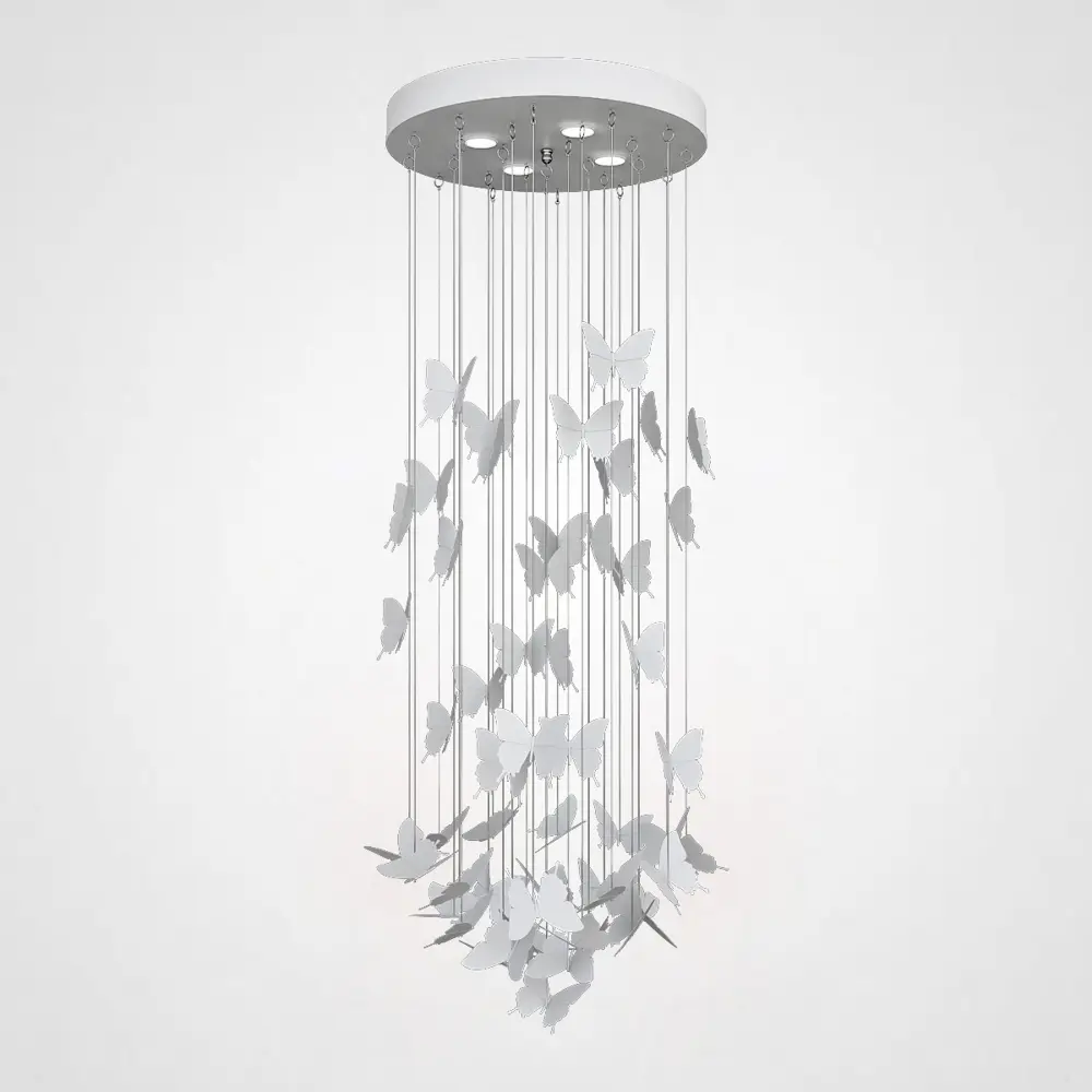 Фото Люстра потолочная IMPERIUMLOFT 189534-22 Night Butterflies Chandelier 5 ламп 20 м² цвет белый Фото Люстра потолочная IMPERIUMLOFT 189534-22 Night Butterflies Chandelier 5 ламп 20 м² цвет белый