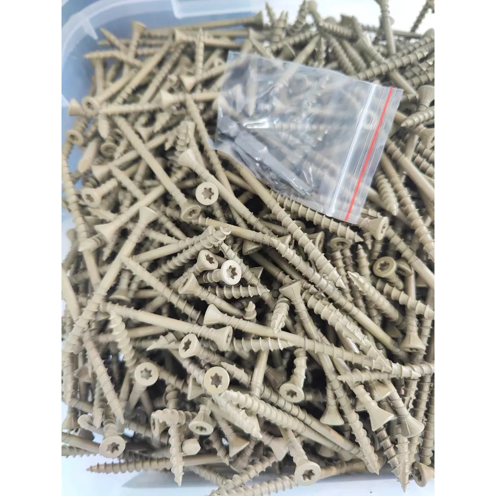 Фото 3 Саморезы универсальные Deck Wood Screws 75x4.8 мм C4 T25 для монтажа террас и фасадов с антикоррозийным покрытием 1750 шт Фото 3 Саморезы универсальные Deck Wood Screws 75x4.8 мм C4 T25 для монтажа террас и фасадов с антикоррозийным покрытием 1750 шт