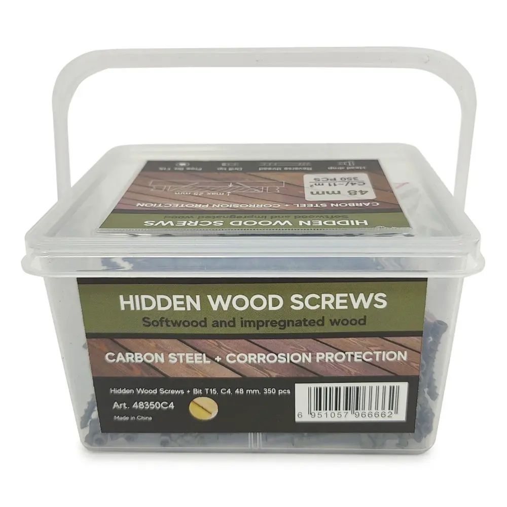 Фото 2 Саморезы универсальные Hidden Wood Screws Marksman C4 48 мм для скрытого монтажа террас и фасадов 350 шт Фото 2 Саморезы универсальные Hidden Wood Screws Marksman C4 48 мм для скрытого монтажа террас и фасадов 350 шт