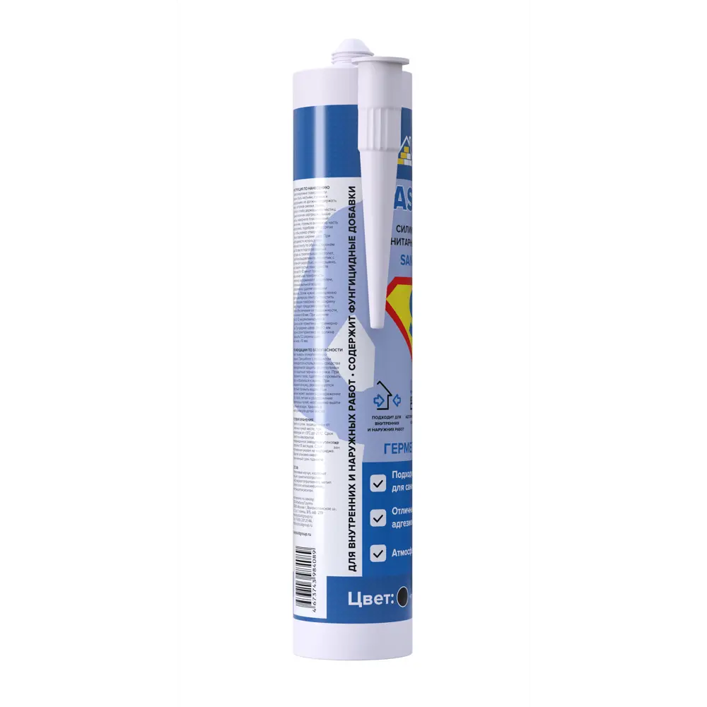 Фото 2 Герметик Easybuild Easysil 10008 цвет черный 0.31 л