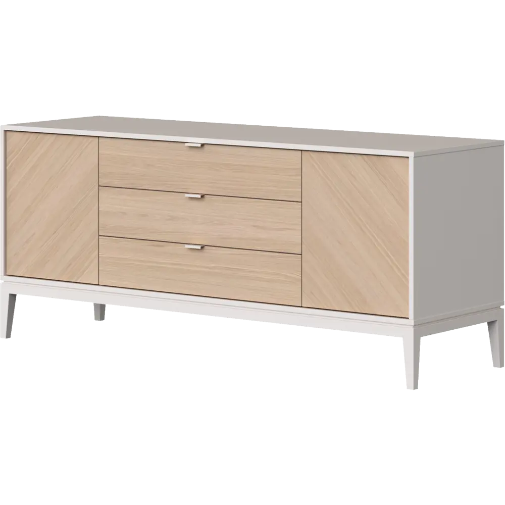 Фото Тумба напольная Ellipse furniture Fjord 3 ящика 162x51x70 см МДФ цвет белый Фото Тумба напольная Ellipse furniture Fjord 3 ящика 162x51x70 см МДФ цвет белый