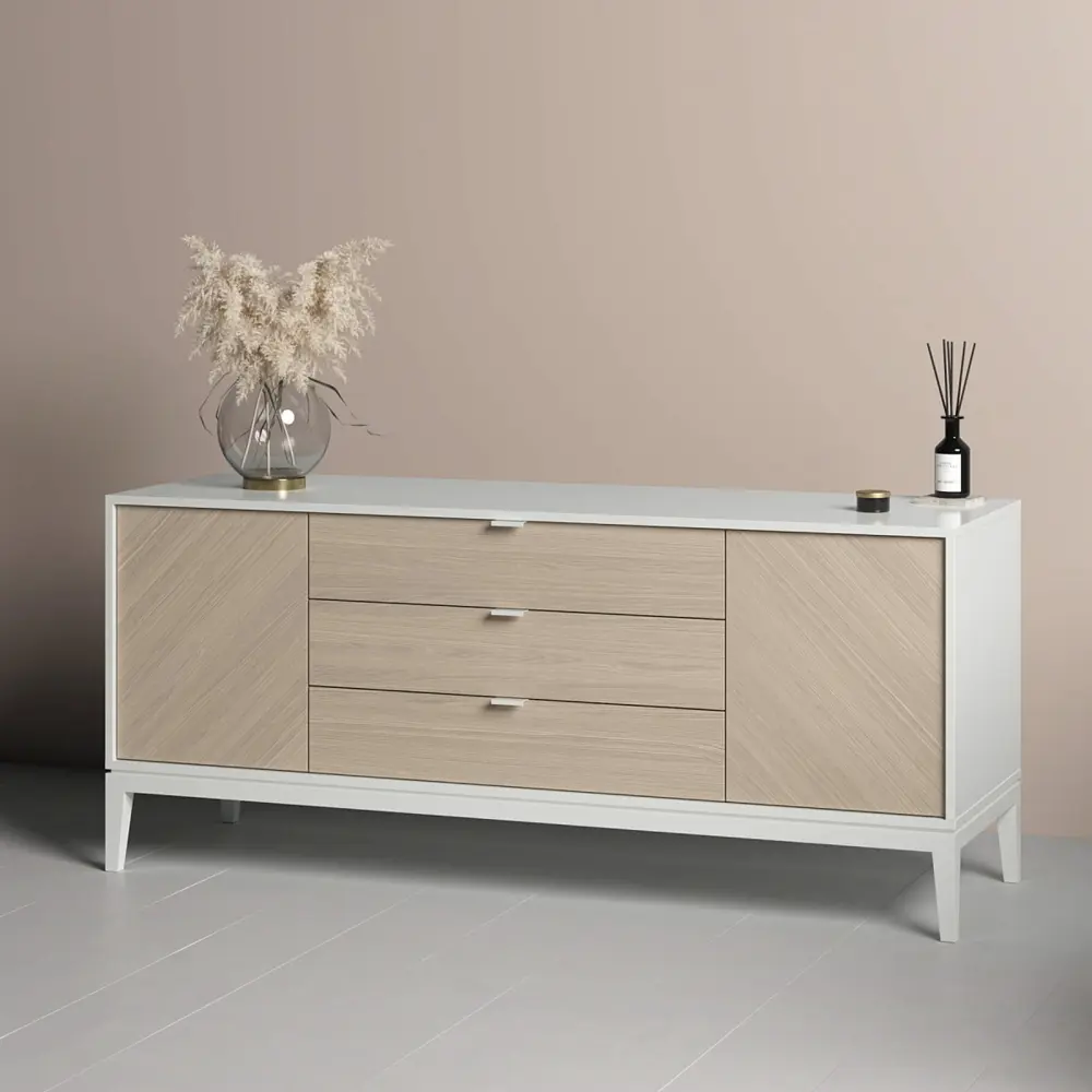 Фото 5 Тумба напольная Ellipse furniture Fjord 3 ящика 162x51x70 см МДФ цвет белый Фото 5 Тумба напольная Ellipse furniture Fjord 3 ящика 162x51x70 см МДФ цвет белый