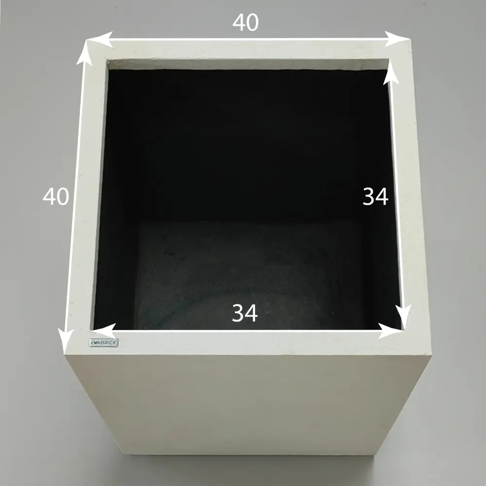 Фото 4 Кашпо Cube hl80-40w Evabrick 40 см 80 см 113 л полимербетон белый Фото 4 Кашпо Cube hl80-40w Evabrick 40 см 80 см 113 л полимербетон белый