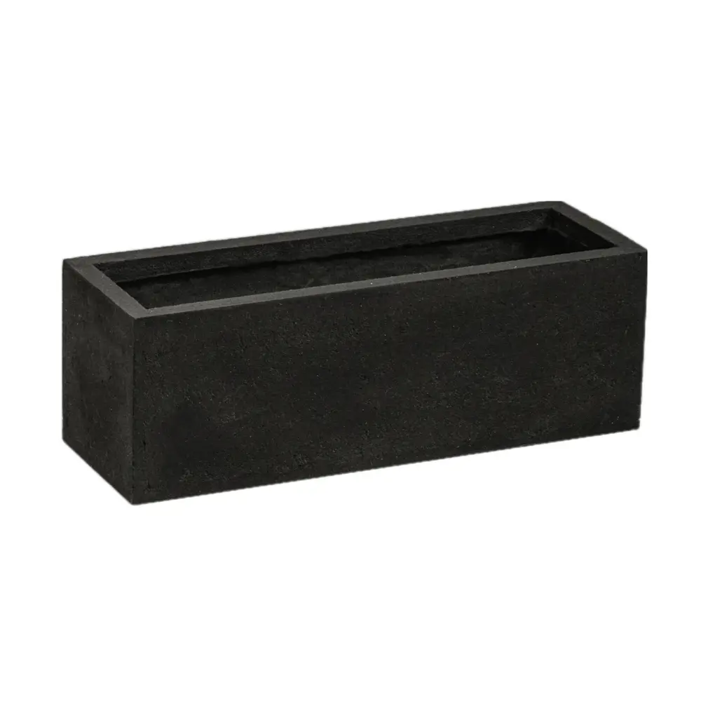 Фото Кашпо Rectangle hl17-50b Evabrick 17 см 17 см 9 л полимербетон черный Фото Кашпо Rectangle hl17-50b Evabrick 17 см 17 см 9 л полимербетон черный