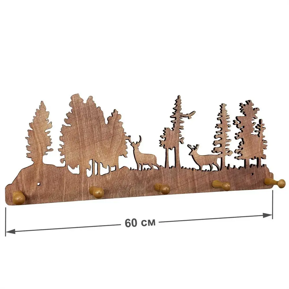 Фото Настенная вешалка С легким паром Алтай 60x22x7 см 5 крючков цвет коричневый Фото Настенная вешалка С легким паром Алтай 60x22x7 см 5 крючков цвет коричневый