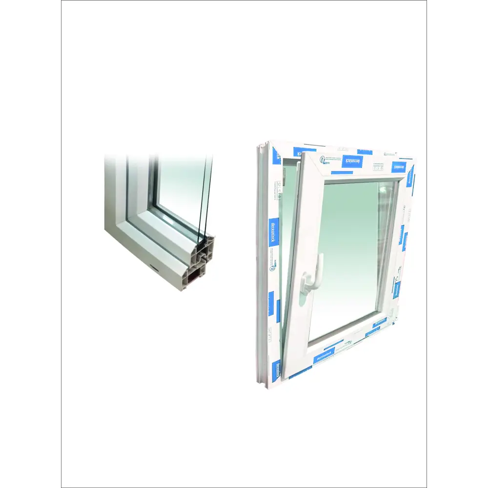 Фото Пластиковое окно ПВХ Deceuninck правый однокамерный стеклопакет 1200x900мм (ВхШ) белый Фото Пластиковое окно ПВХ Deceuninck правый однокамерный стеклопакет 1200x900мм (ВхШ) белый