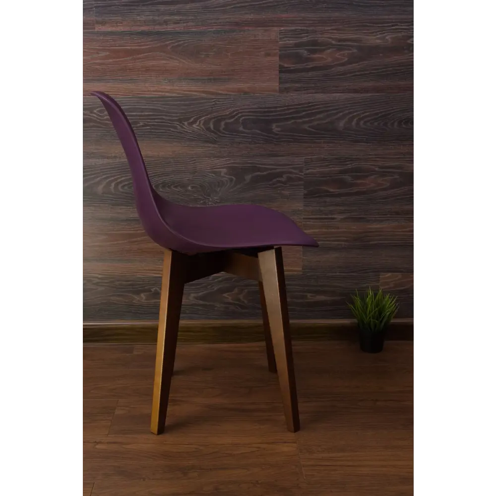 Фото 3 Комплект стульев 3 шт Zip-Mebel Сашш 45x83x46 см ABS-пластик цвет фиолетовый/темное дерево