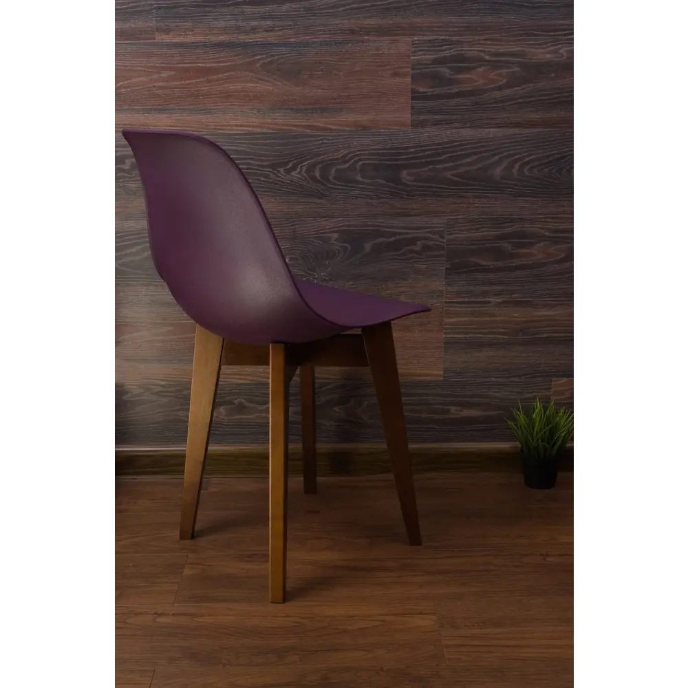 Фото 2 Комплект стульев 3 шт Zip-Mebel Сашш 45x83x46 см ABS-пластик цвет фиолетовый/темное дерево