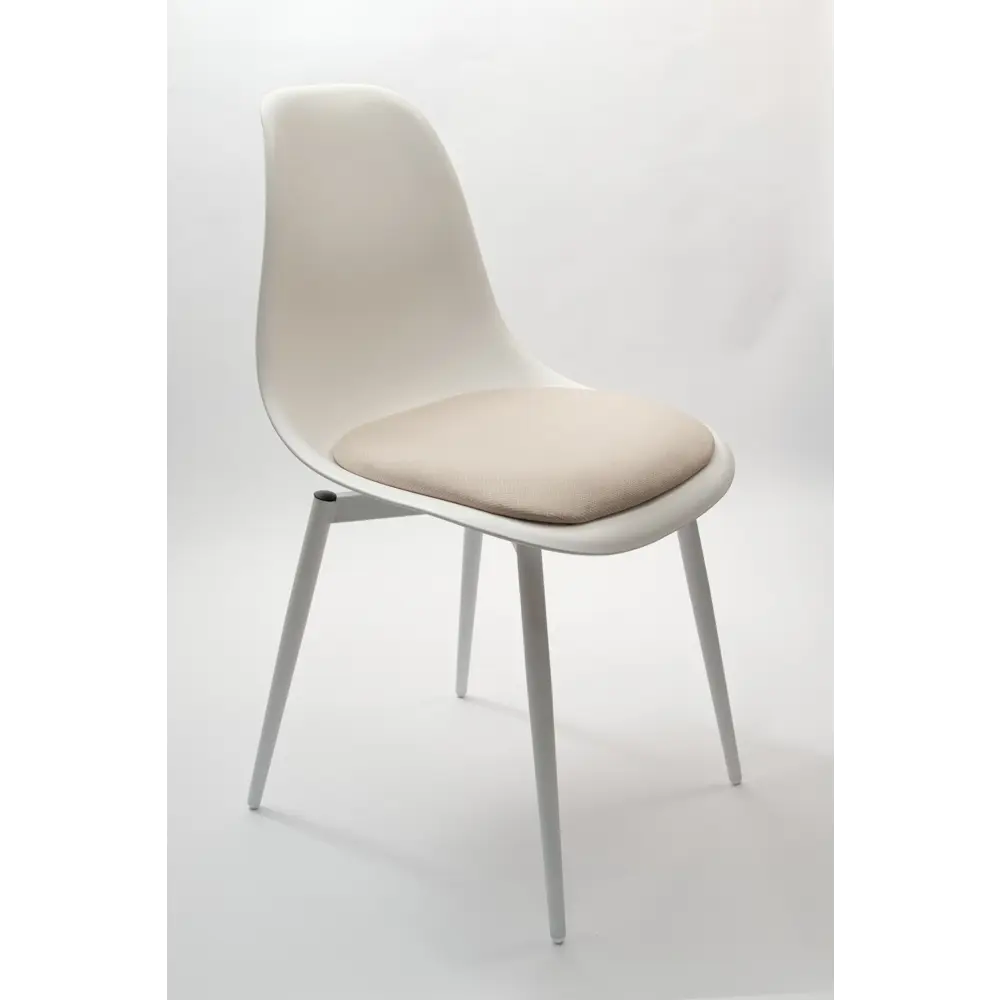 Фото 2 Комплект стульев 3 шт Zip-mebel Туссе 45x83x46 см велюр цвет белый/бежевый Фото 2 Комплект стульев 3 шт Zip-mebel Туссе 45x83x46 см велюр цвет белый/бежевый