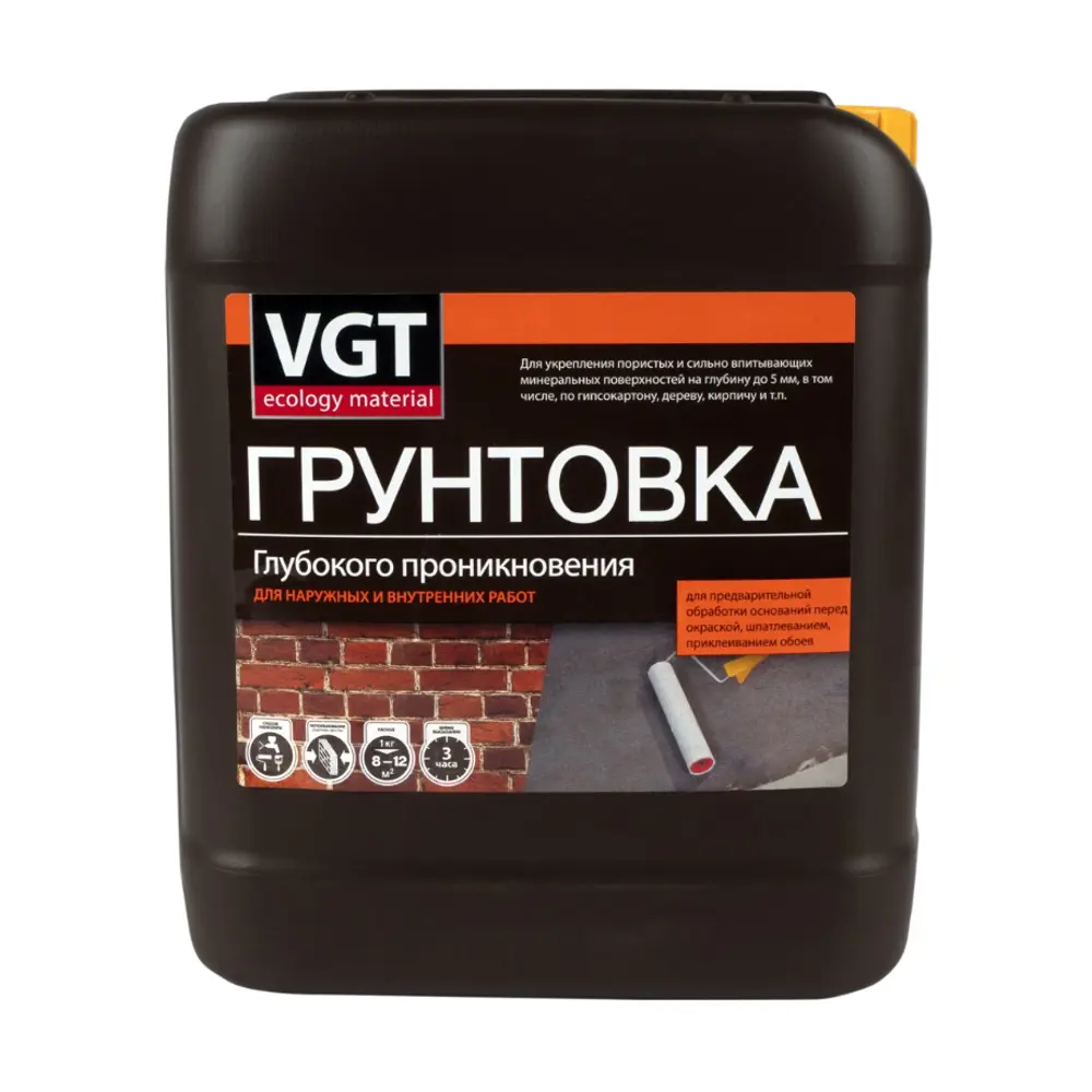 Фото Грунтовка глубокого проникновения VGT для внутренних работ 5кг белый Фото Грунтовка глубокого проникновения VGT для внутренних работ 5кг белый