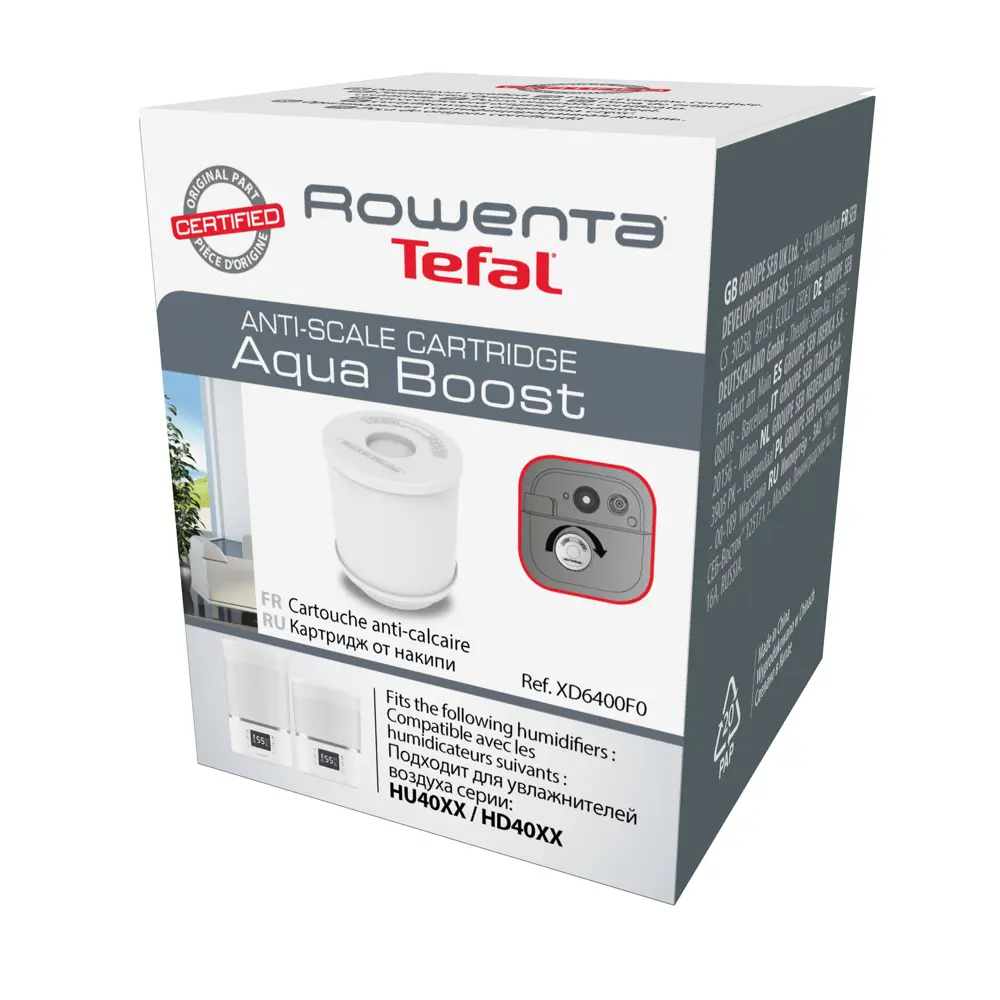 Фото Фильтр от накипи Tefal Aqua Boost XD6400F0 для увлажнителя воздуха HD40 Фото Фильтр от накипи Tefal Aqua Boost XD6400F0 для увлажнителя воздуха HD40