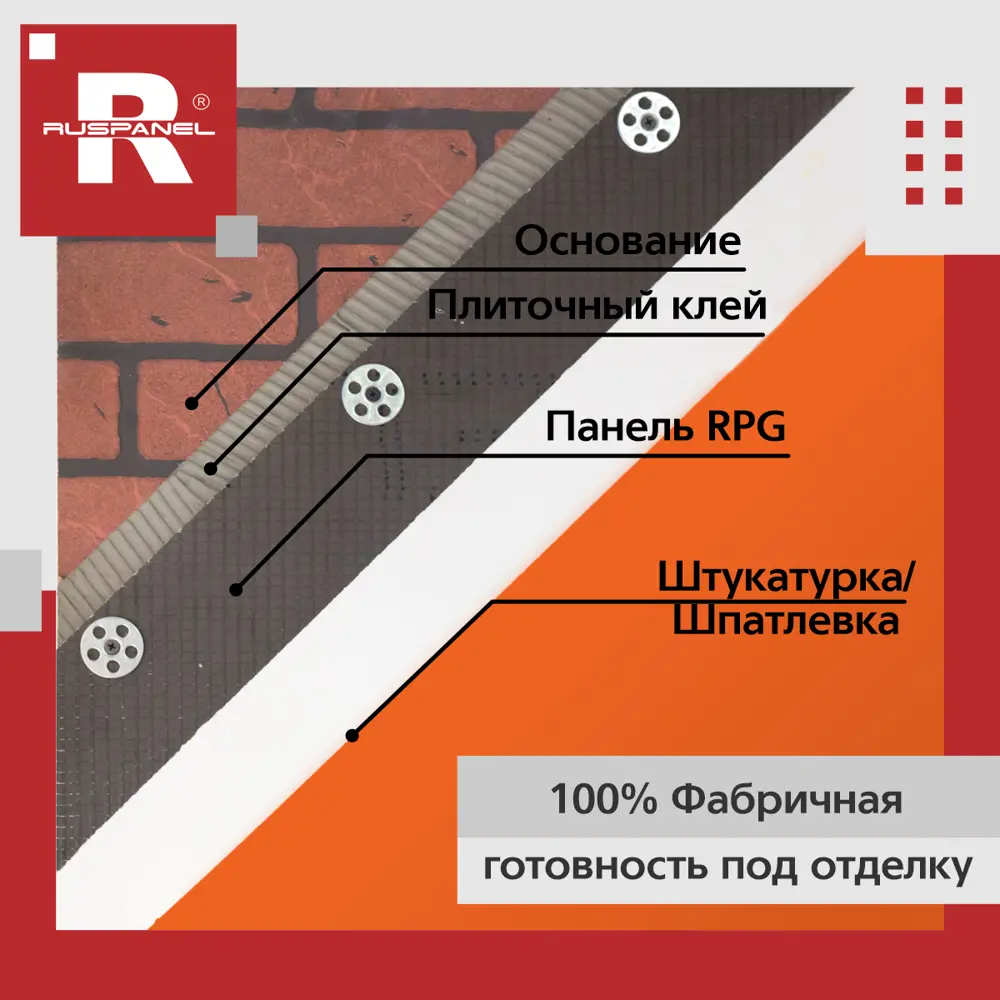 Фото 13 Теплоизоляционная панель XPS Ruspanel RPG Basic с двусторонним армированием 1250x600x100мм 3.75м² 5шт Фото 13 Теплоизоляционная панель XPS Ruspanel RPG Basic с двусторонним армированием 1250x600x100мм 3.75м² 5шт
