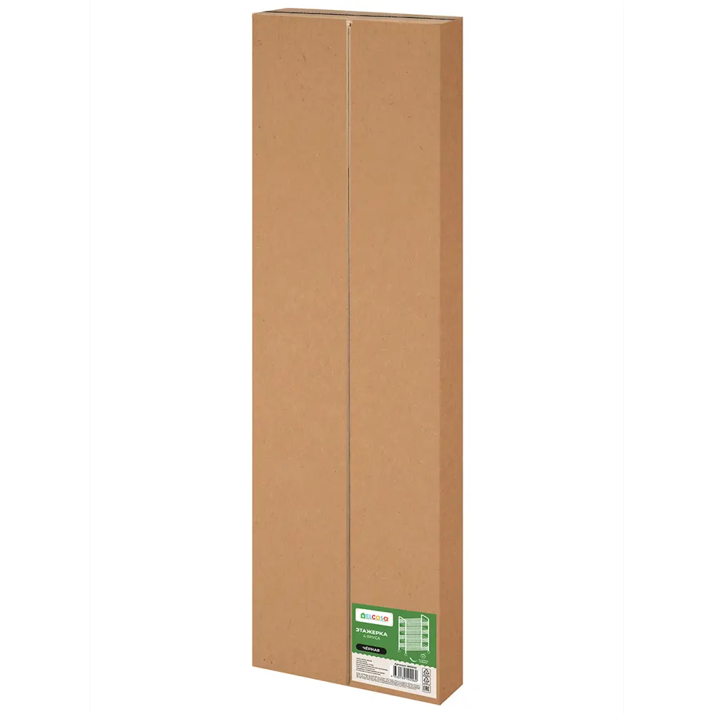 Фото 5 Этажерка на колесах El Casa 44.5x25.5x83.5 см металл цвет черный